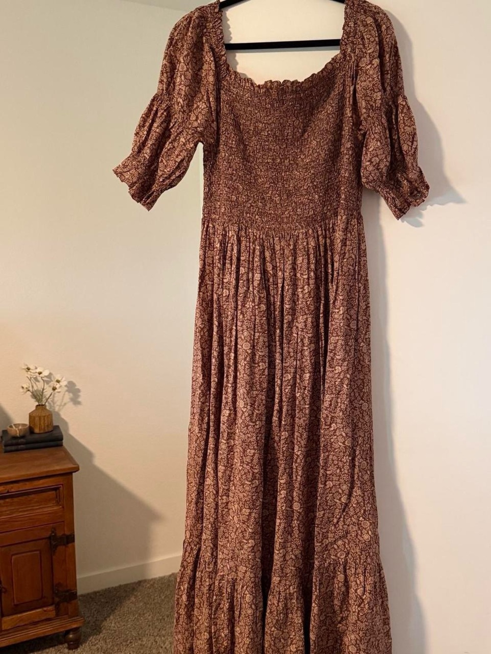 Doen Collette Floral Maxi Dress in Terra Cotta Garden Print - Picture 1 of 5